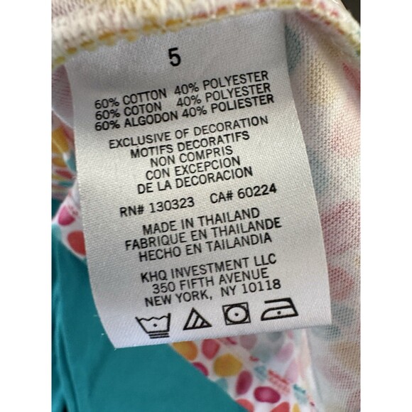 KIDS HEADQUARTERS Little Girls Draw-Straps Printed Tunic&Capri Leggings Set 5T - Picture 8 of 9